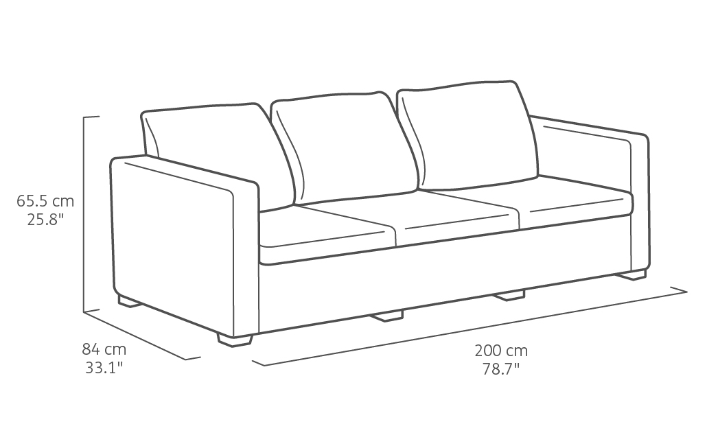 Allibert Salta 3-Sitzer Abmessungen
